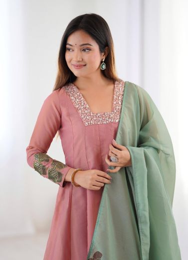 DESIGN 117 - Catalog # 67296 (Set of 5 Readymade Salwar Suits)