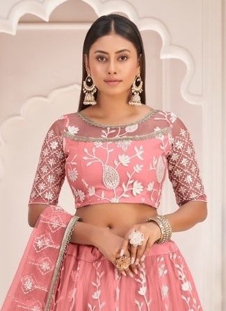 NAYANTARA - Catalog # 67352 (Set of 4 Semi-Stitched Lehengas)