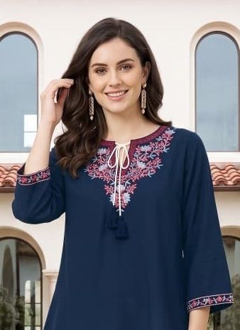 TINY - Catalog # 67360 (Set of 6 Readymade Women's Kurtis / Tops)