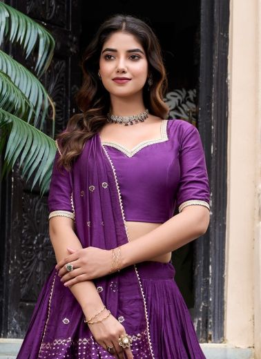 CHAND RATAN - Catalog # 67390 (Set of 12 Semi-Stitched Lehengas)