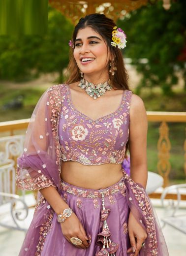 PAWANA - Catalog # 67460 (Set of 3 Semi-Stitched Lehengas)