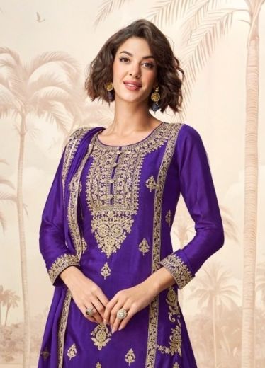 POORVANCHAL - Catalog # 67494 (Set of 4 Readymade Salwar Suits)