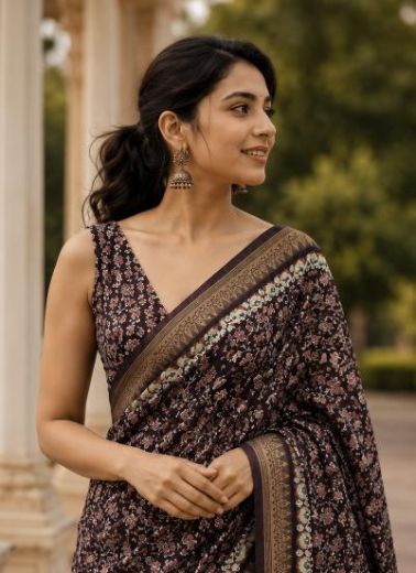 SUNFLOWER - Catalog # 67574 (Set of 4 Sarees)