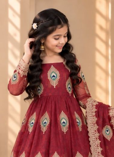 KIDS - PEACOCK - Catalog # 67604 (Set of 4 Readymade Salwar Suits)