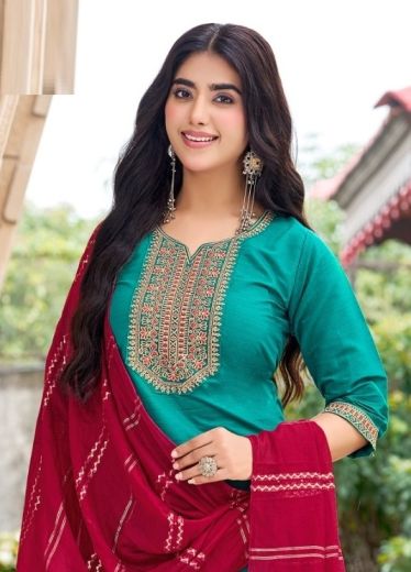 QUEEN OF PATIALA - Catalog # 67630 (Set of 8 Readymade Salwar Suits)