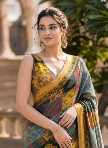 POSITION PRINT - Catalog # 67645 (Set of 4 Sarees)