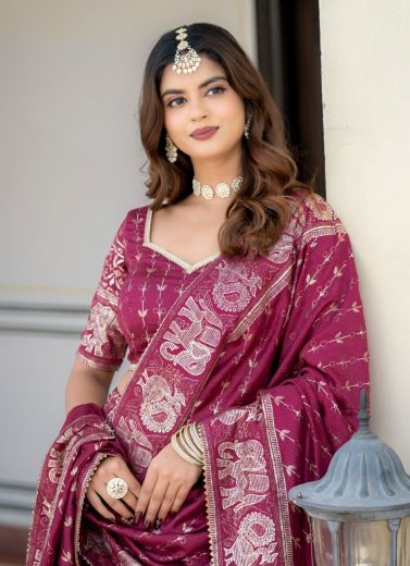 NAVMANGALAM - Catalog # 67647 (Set of 4 Semi-Stitched Lehengas)