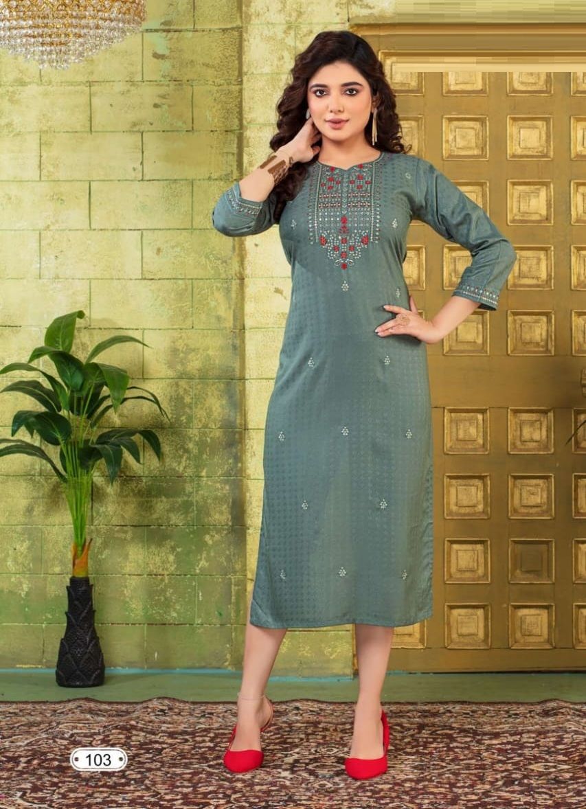 LEENA - CATALOG # 49641 (SET OF 6 READYMADE KURTIS) LEENA - CATALOG # 49641 (SET OF 6 READYMADE KURTIS)