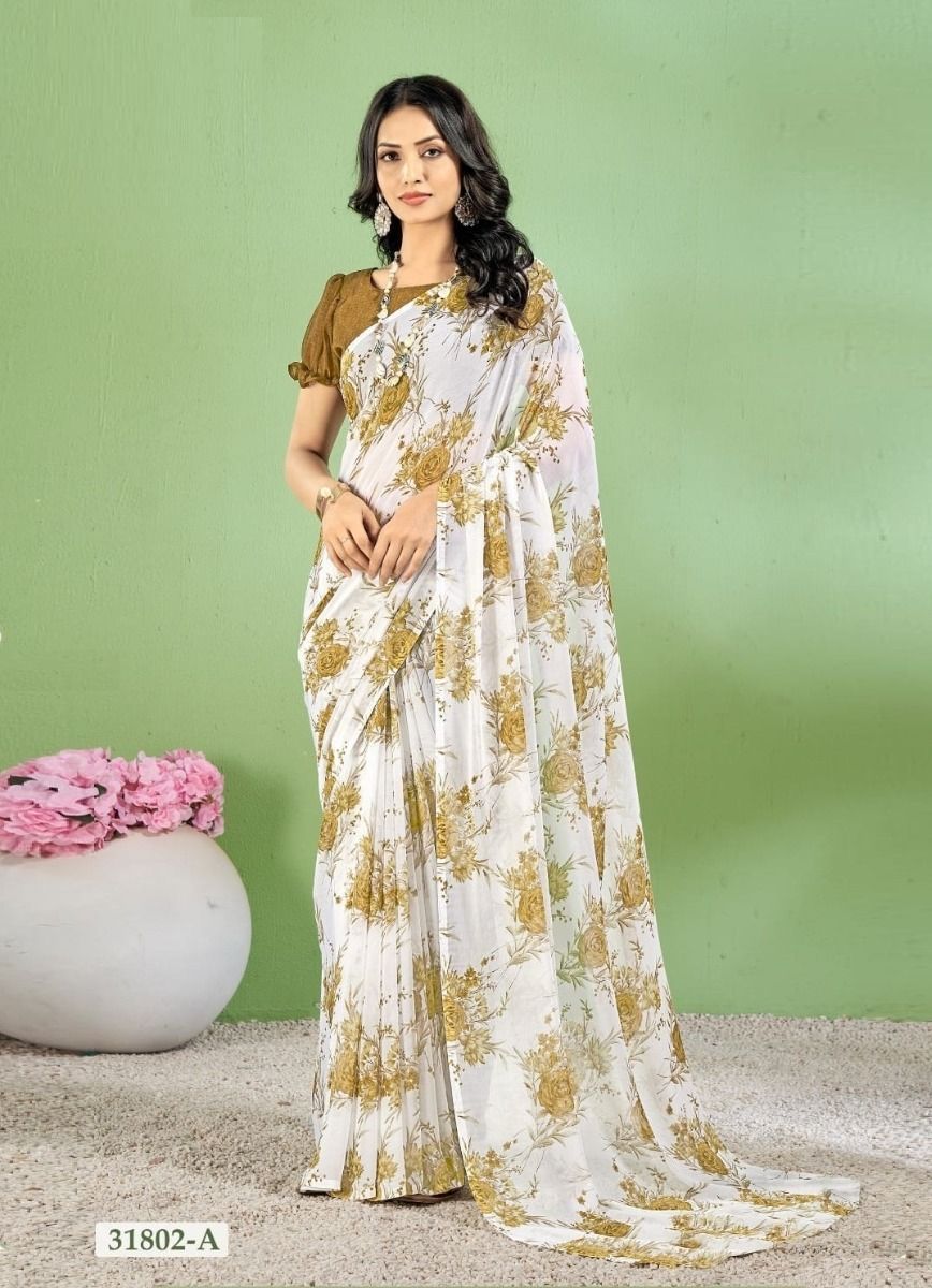 STAR CHIFFON 154 - CATALOG # 50728 (SET OF 12 SAREES)