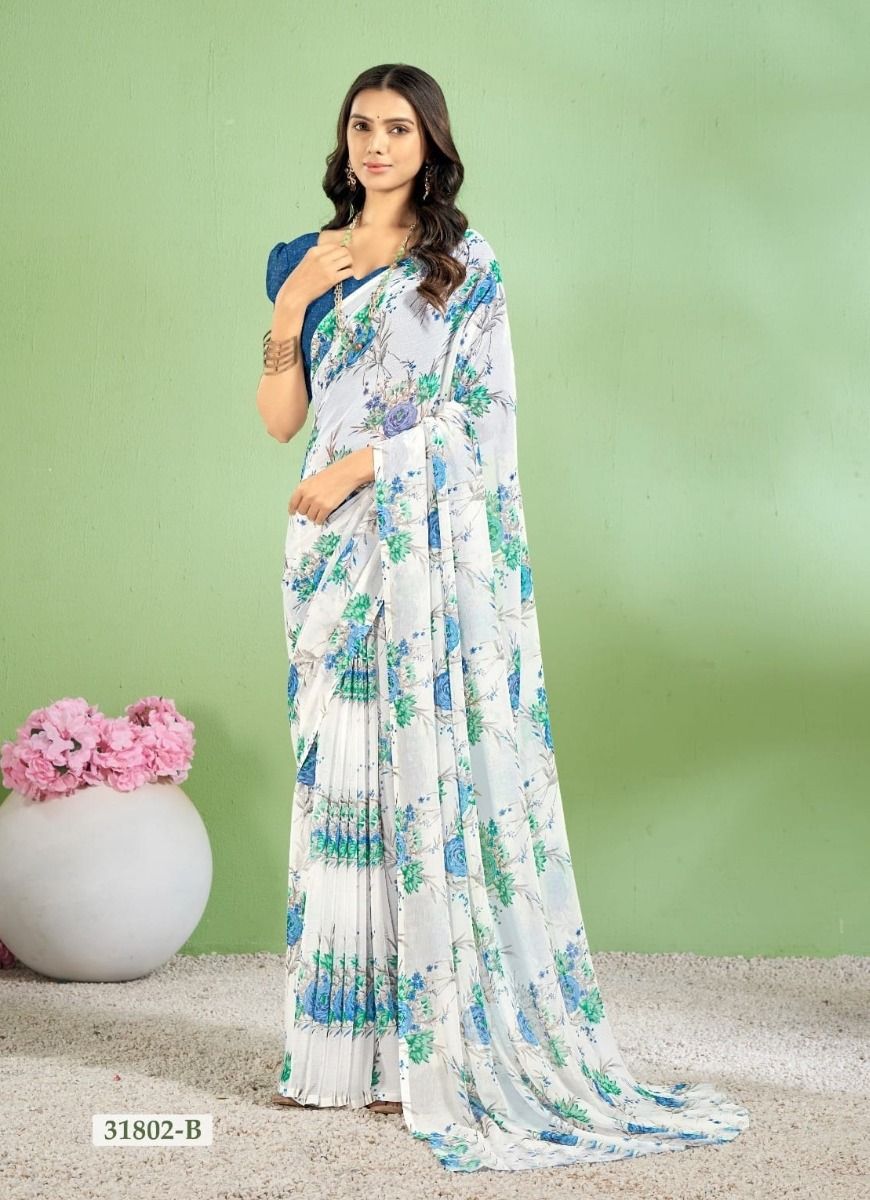 STAR CHIFFON 154 - CATALOG # 50728 (SET OF 12 SAREES)
