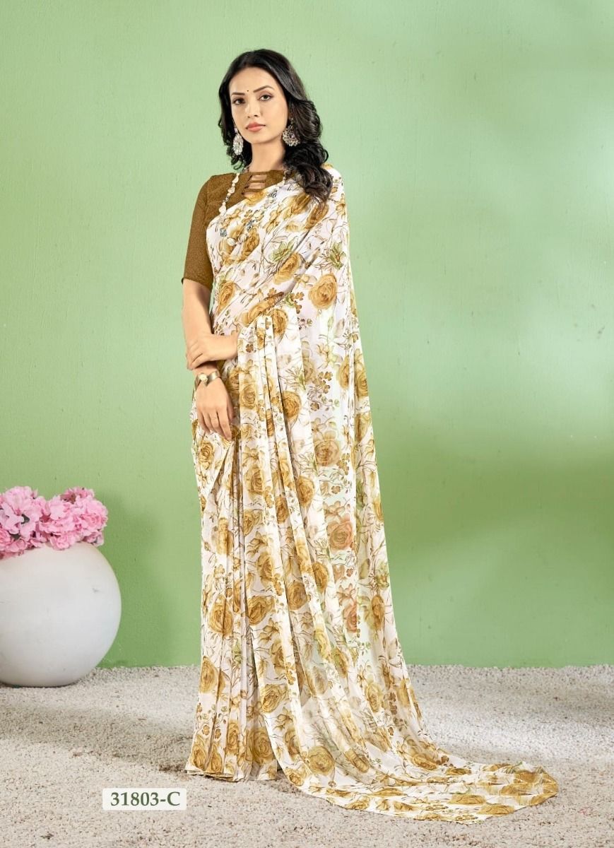 STAR CHIFFON 154 - CATALOG # 50728 (SET OF 12 SAREES)
