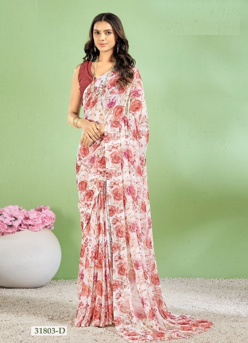 STAR CHIFFON 154 - CATALOG # 50728 (SET OF 12 SAREES)