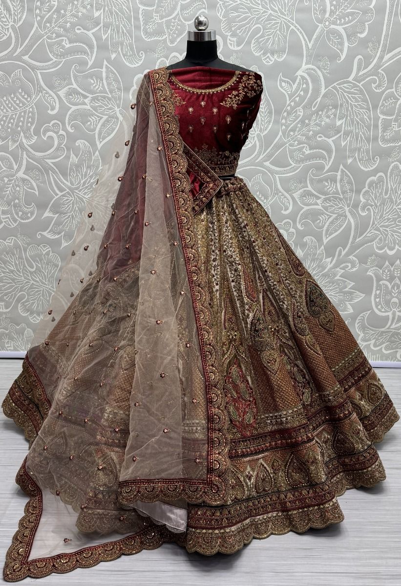 SERIES 2675 - CATALOG # 51277 (SET OF 4 LEHENGAS (SEMI-STITCHED)) SERIES 2675 - CATALOG # 51277 (SET OF 4 LEHENGAS (SEMI-STITCHED))