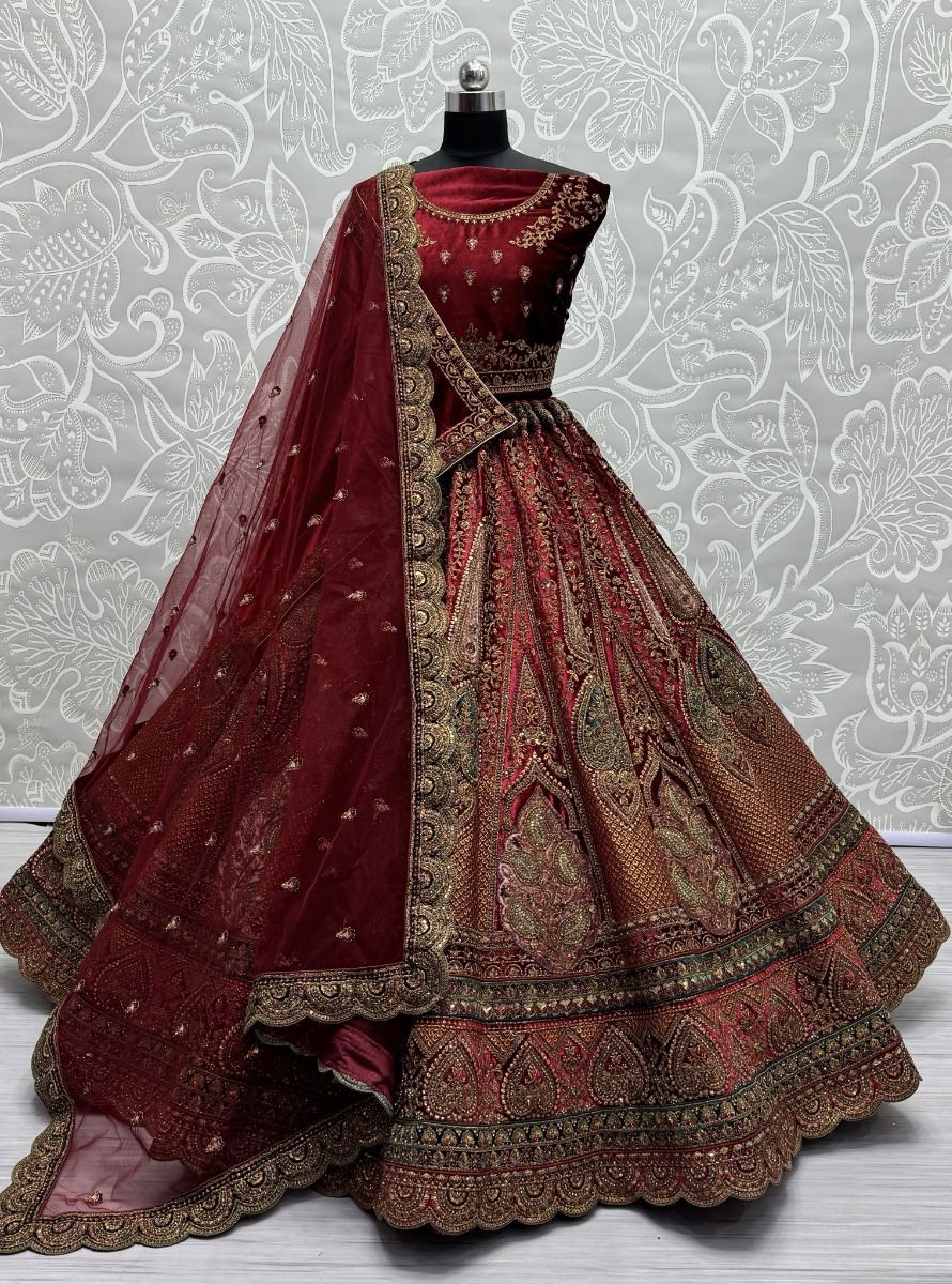 SERIES 2675 - CATALOG # 51277 (SET OF 4 LEHENGAS (SEMI-STITCHED)) SERIES 2675 - CATALOG # 51277 (SET OF 4 LEHENGAS (SEMI-STITCHED))
