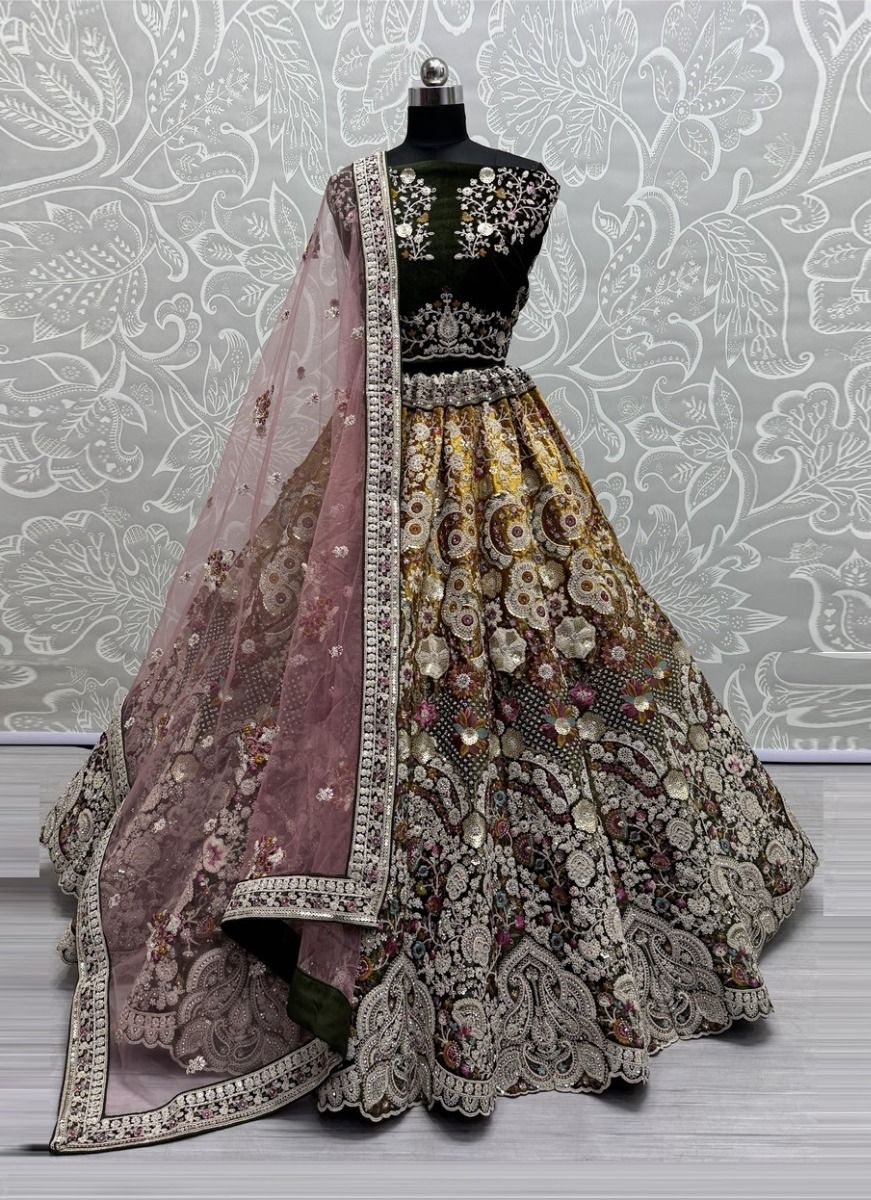 SERIES 2681 - CATALOG # 51285 (SET OF 4 LEHENGAS (SEMI-STITCHED))