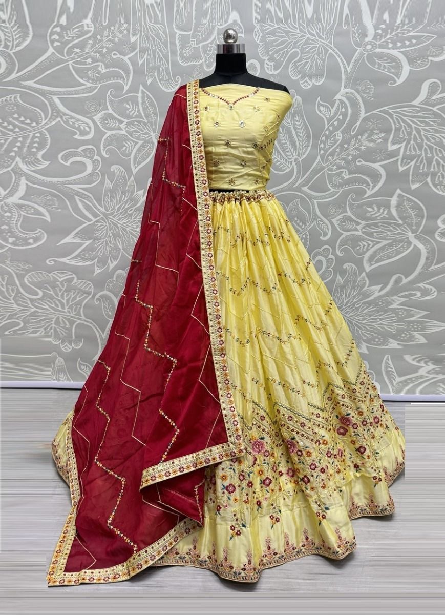 SERIES 2679 - CATALOG # 51309 (SET OF 3 LEHENGAS (SEMI-STITCHED)) SERIES 2679 - CATALOG # 51309 (SET OF 3 LEHENGAS (SEMI-STITCHED))