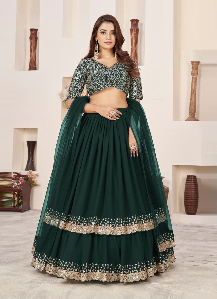 ANCHAL - CATALOG # 51311 (SET OF 5 LEHENGAS (SEMI-STITCHED)) ANCHAL - CATALOG # 51311 (SET OF 5 LEHENGAS (SEMI-STITCHED))