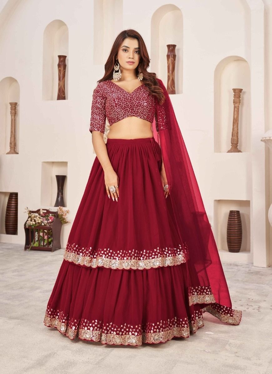 ANCHAL - CATALOG # 51311 (SET OF 5 LEHENGAS (SEMI-STITCHED)) ANCHAL - CATALOG # 51311 (SET OF 5 LEHENGAS (SEMI-STITCHED))