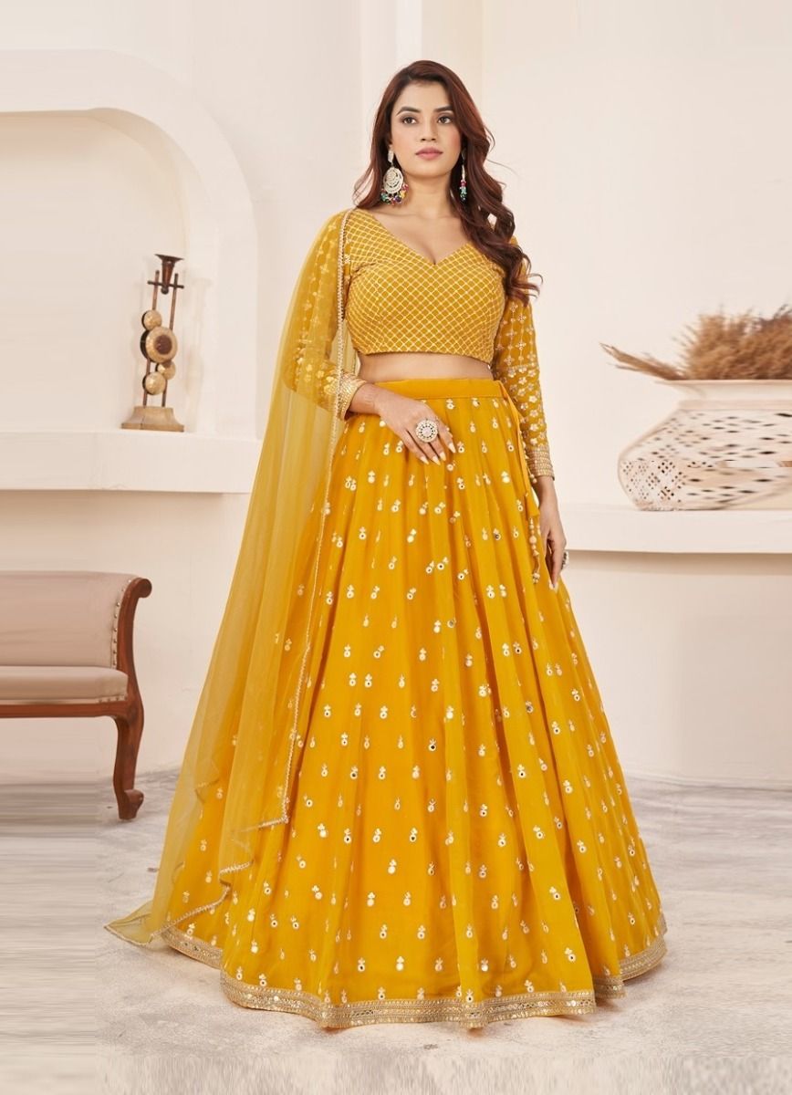 ANCHAL - CATALOG # 51311 (SET OF 5 LEHENGAS (SEMI-STITCHED)) ANCHAL - CATALOG # 51311 (SET OF 5 LEHENGAS (SEMI-STITCHED))