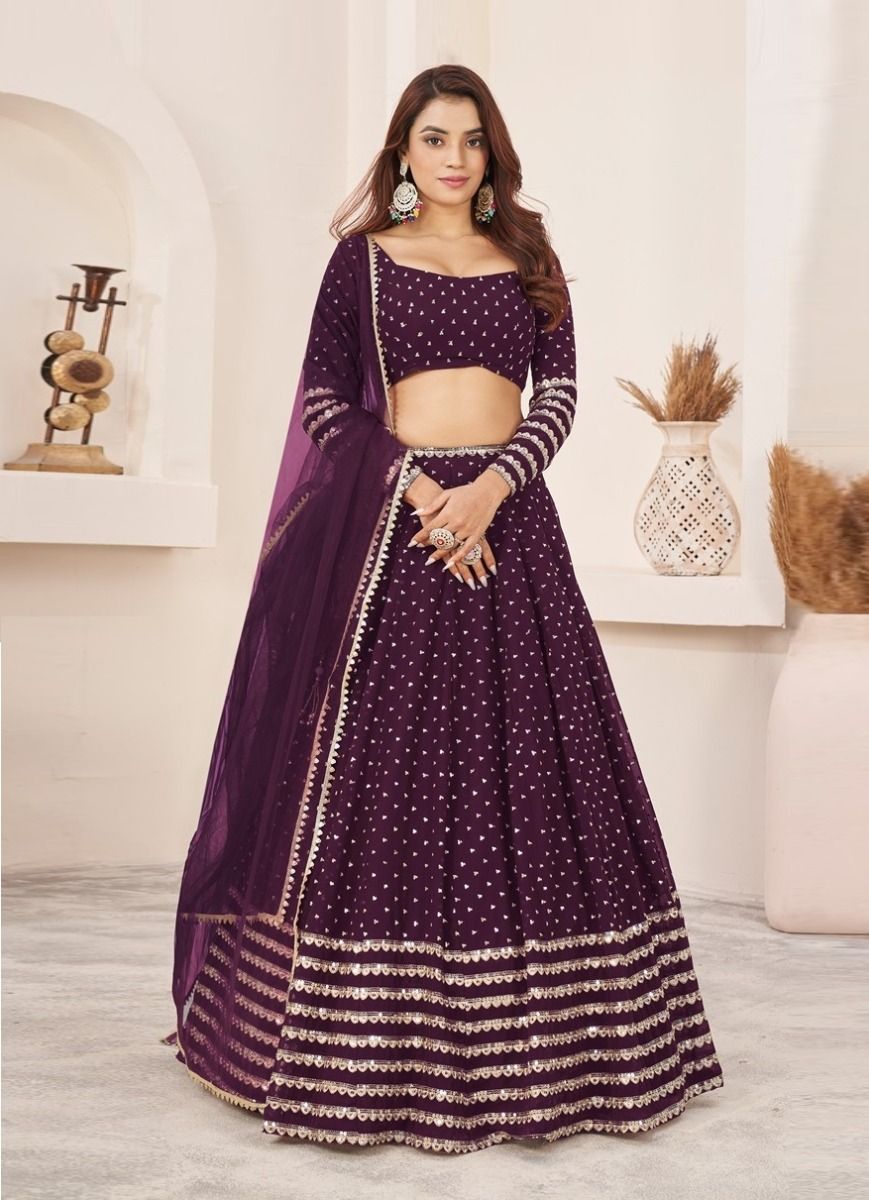 ANCHAL - CATALOG # 51311 (SET OF 5 LEHENGAS (SEMI-STITCHED)) ANCHAL - CATALOG # 51311 (SET OF 5 LEHENGAS (SEMI-STITCHED))