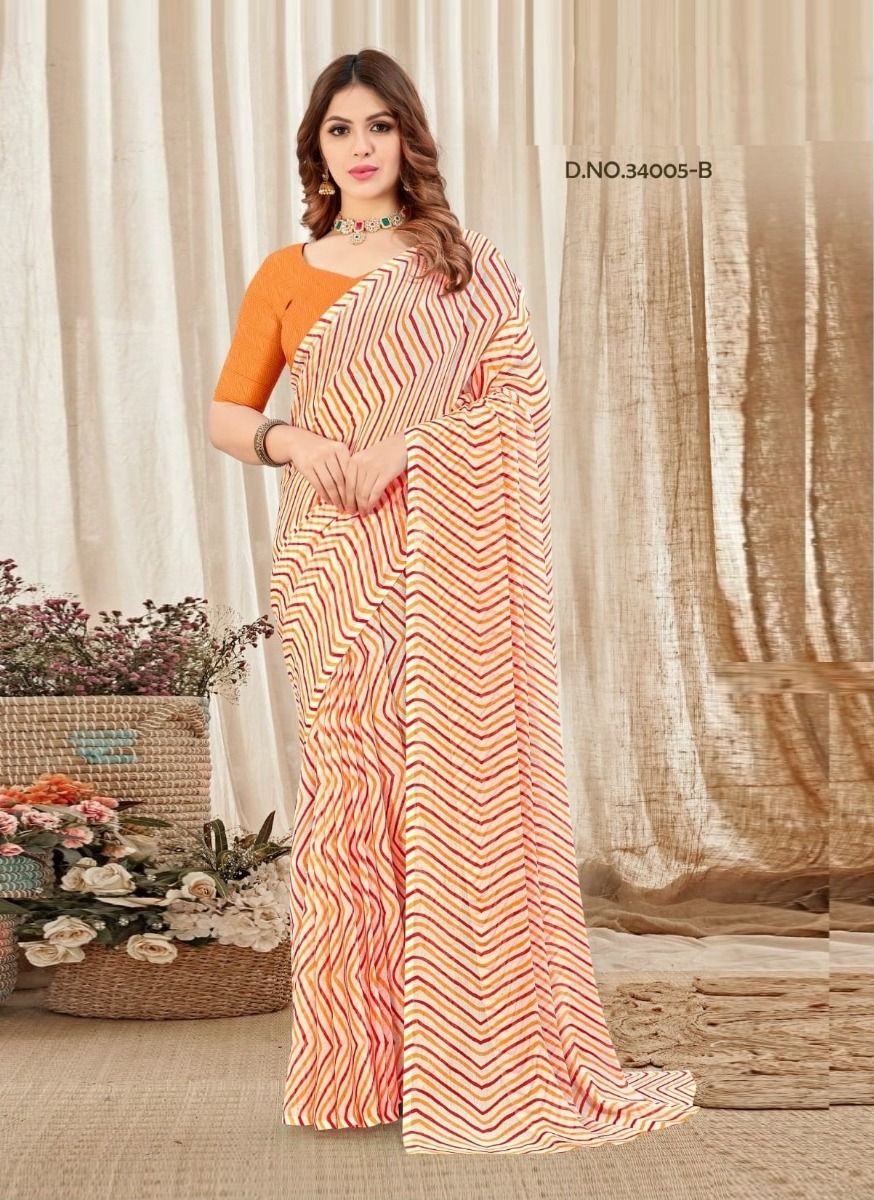 STAR CHIFFON LEHERIYA 5 - CATALOG # 51391 (SET OF 6 SAREES) STAR CHIFFON LEHERIYA 5 - CATALOG # 51391 (SET OF 6 SAREES)