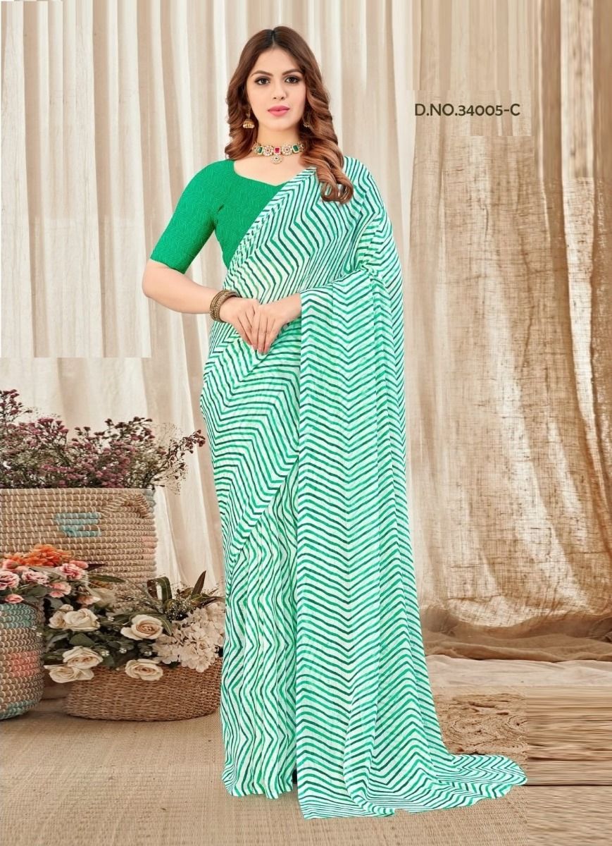 STAR CHIFFON LEHERIYA 5 - CATALOG # 51391 (SET OF 6 SAREES) STAR CHIFFON LEHERIYA 5 - CATALOG # 51391 (SET OF 6 SAREES)