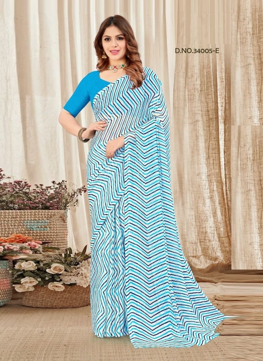 STAR CHIFFON LEHERIYA 5 - CATALOG # 51391 (SET OF 6 SAREES) STAR CHIFFON LEHERIYA 5 - CATALOG # 51391 (SET OF 6 SAREES)
