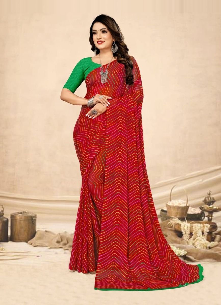 STAR CHIFFON LEHERIYA 6 - CATALOG # 51393 (SET OF 6 SAREES) STAR CHIFFON LEHERIYA 6 - CATALOG # 51393 (SET OF 6 SAREES)