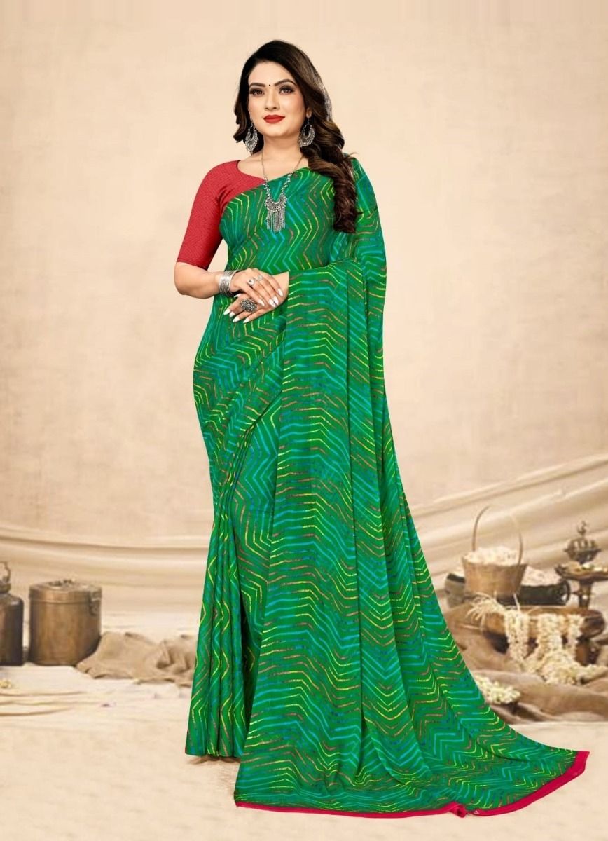 STAR CHIFFON LEHERIYA 6 - CATALOG # 51393 (SET OF 6 SAREES) STAR CHIFFON LEHERIYA 6 - CATALOG # 51393 (SET OF 6 SAREES)