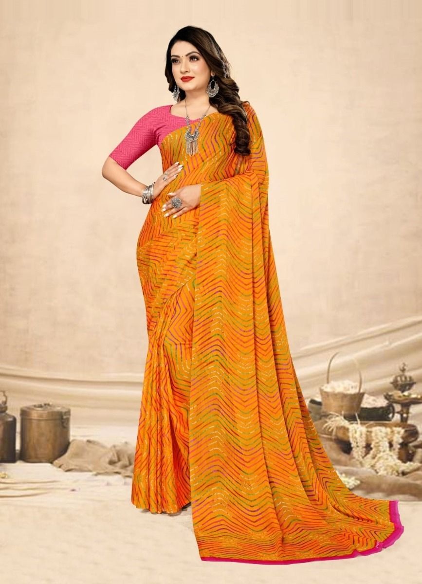 STAR CHIFFON LEHERIYA 6 - CATALOG # 51393 (SET OF 6 SAREES) STAR CHIFFON LEHERIYA 6 - CATALOG # 51393 (SET OF 6 SAREES)