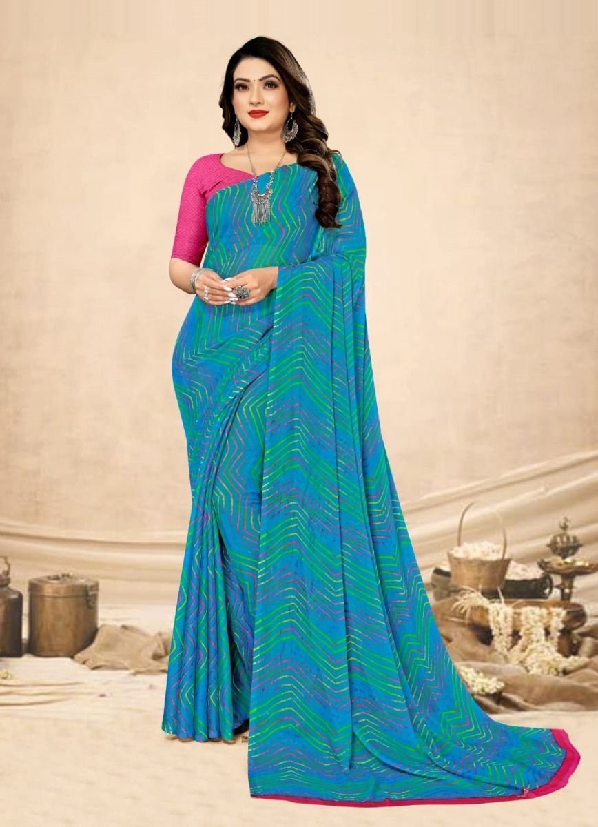 STAR CHIFFON LEHERIYA 6 - CATALOG # 51393 (SET OF 6 SAREES) STAR CHIFFON LEHERIYA 6 - CATALOG # 51393 (SET OF 6 SAREES)