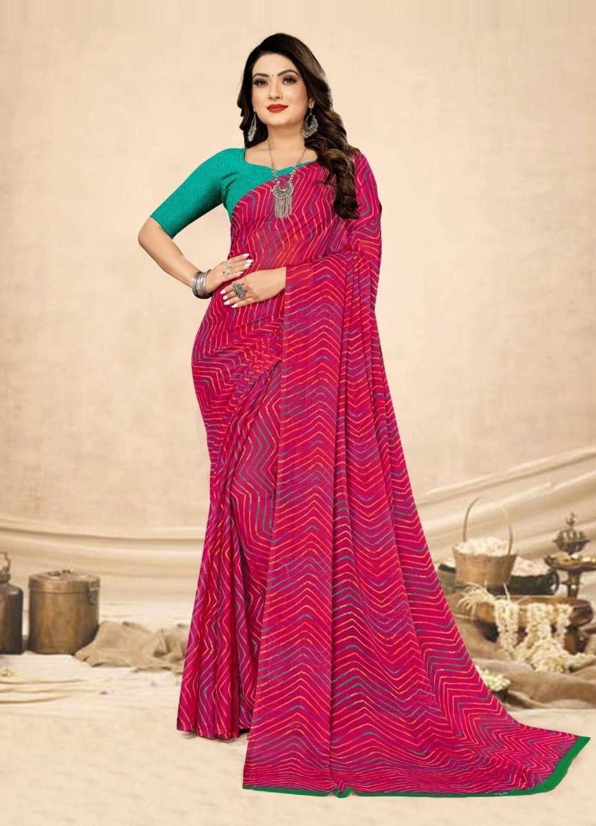 STAR CHIFFON LEHERIYA 6 - CATALOG # 51393 (SET OF 6 SAREES) STAR CHIFFON LEHERIYA 6 - CATALOG # 51393 (SET OF 6 SAREES)