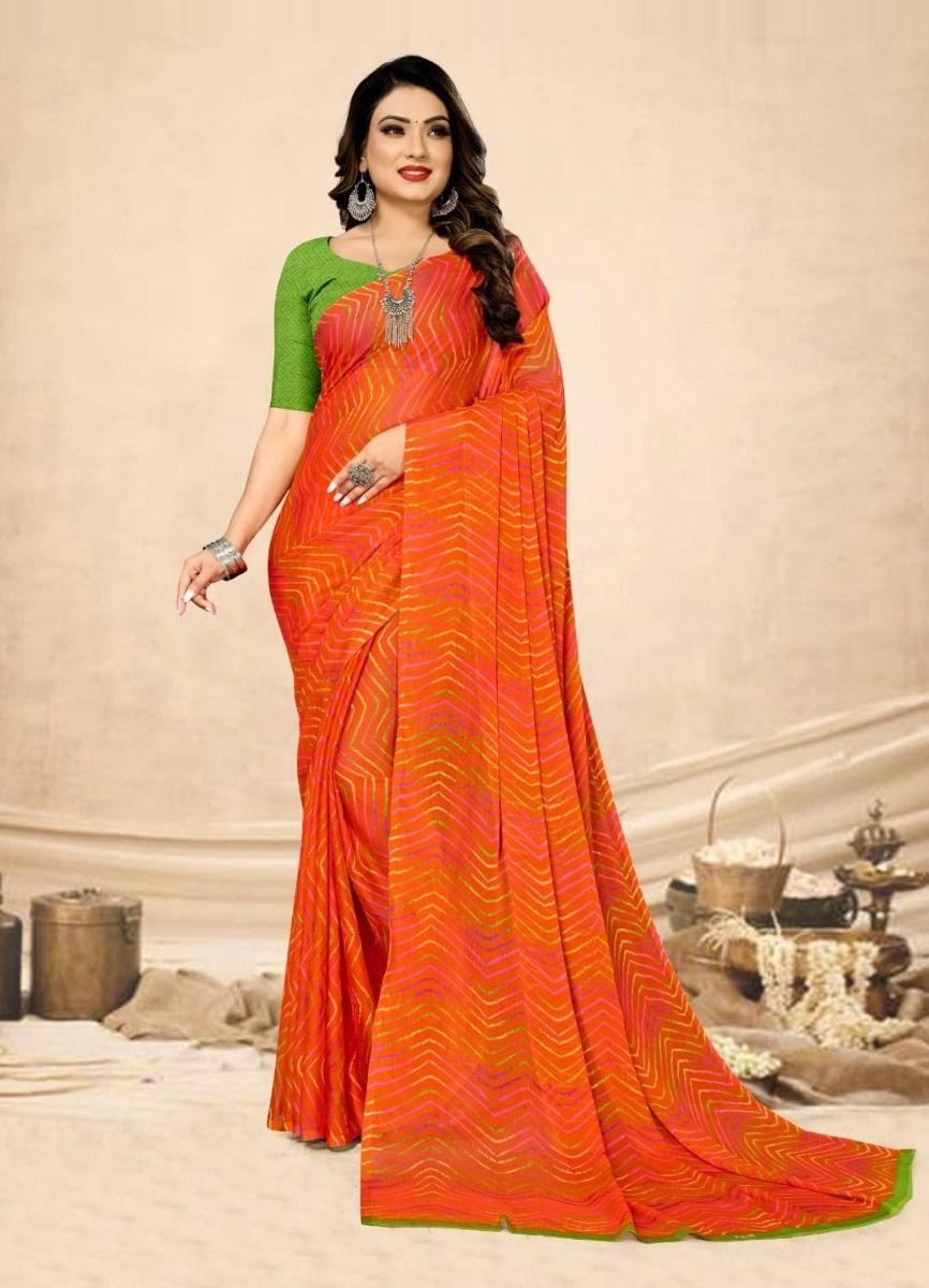 STAR CHIFFON LEHERIYA 6 - CATALOG # 51393 (SET OF 6 SAREES) STAR CHIFFON LEHERIYA 6 - CATALOG # 51393 (SET OF 6 SAREES)