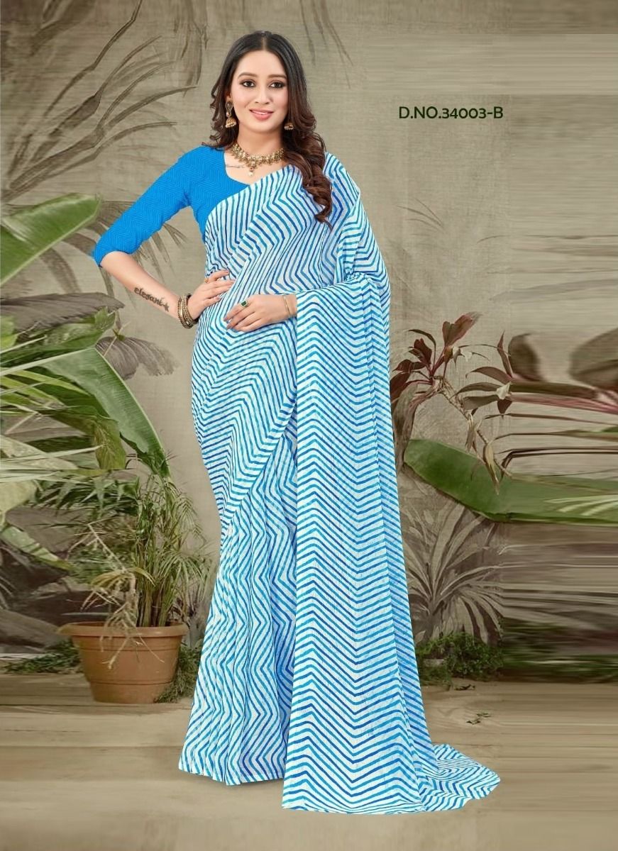 STAR CHIFFON LEHERIYA 3 - CATALOG # 51407 (SET OF 6 SAREES) STAR CHIFFON LEHERIYA 3 - CATALOG # 51407 (SET OF 6 SAREES)