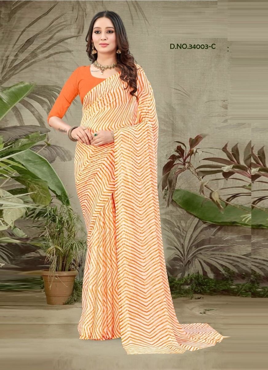 STAR CHIFFON LEHERIYA 3 - CATALOG # 51407 (SET OF 6 SAREES) STAR CHIFFON LEHERIYA 3 - CATALOG # 51407 (SET OF 6 SAREES)