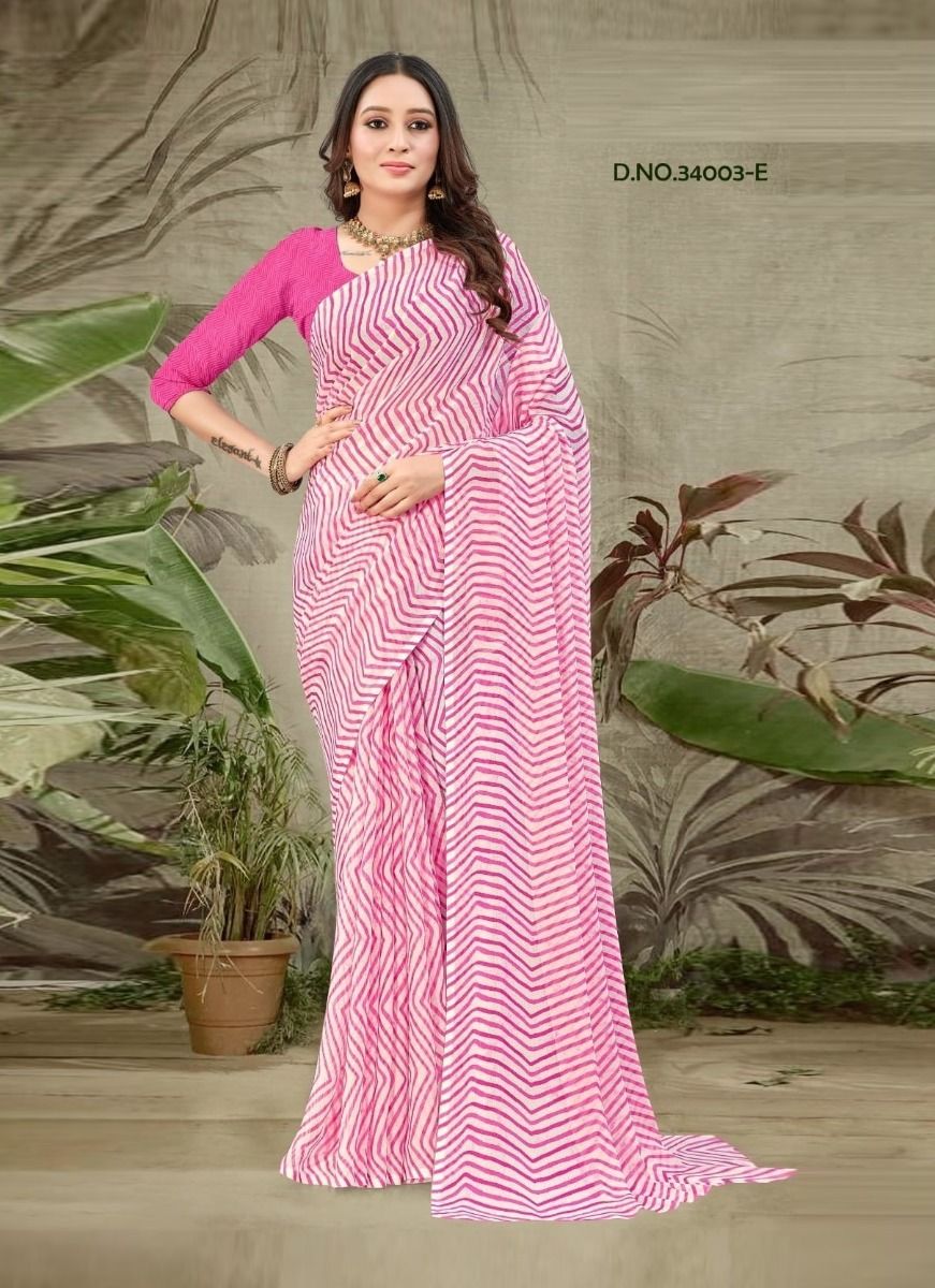STAR CHIFFON LEHERIYA 3 - CATALOG # 51407 (SET OF 6 SAREES) STAR CHIFFON LEHERIYA 3 - CATALOG # 51407 (SET OF 6 SAREES)