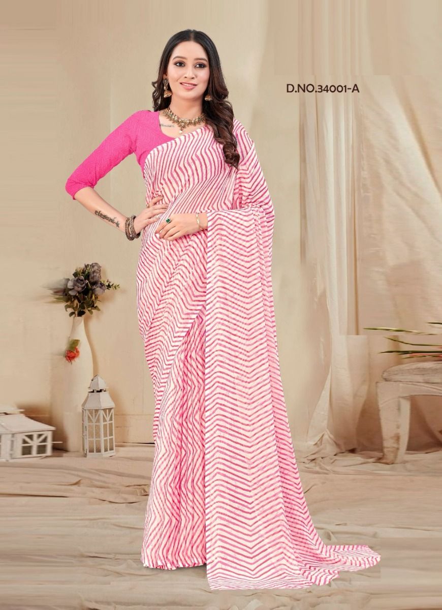 STAR CHIFFON LEHERIYA 1 - CATALOG # 51431 (SET OF 6 SAREES) STAR CHIFFON LEHERIYA 1 - CATALOG # 51431 (SET OF 6 SAREES)