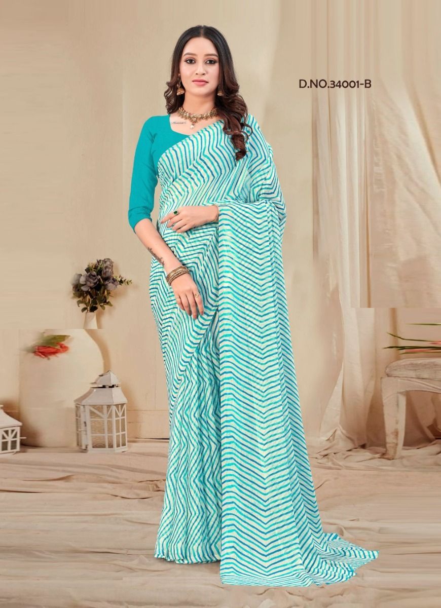 STAR CHIFFON LEHERIYA 1 - CATALOG # 51431 (SET OF 6 SAREES) STAR CHIFFON LEHERIYA 1 - CATALOG # 51431 (SET OF 6 SAREES)