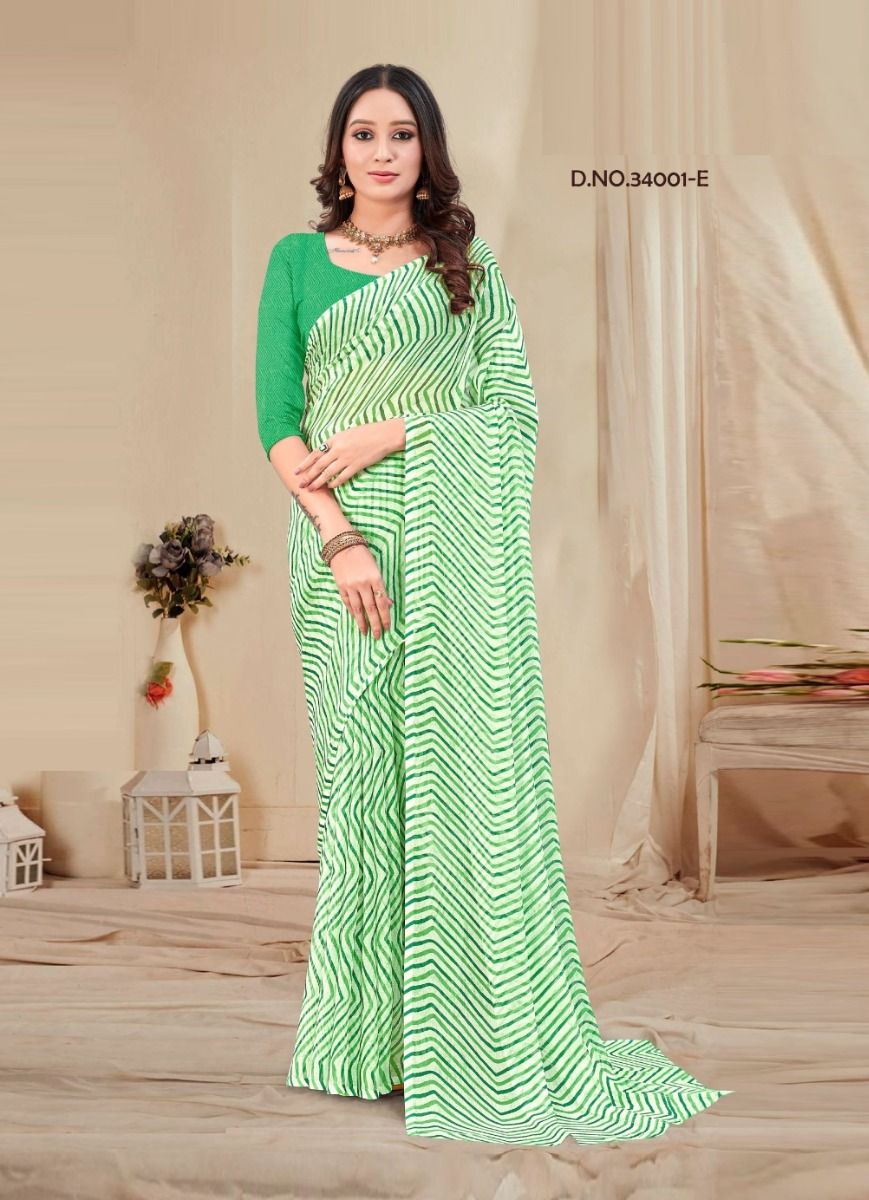 STAR CHIFFON LEHERIYA 1 - CATALOG # 51431 (SET OF 6 SAREES) STAR CHIFFON LEHERIYA 1 - CATALOG # 51431 (SET OF 6 SAREES)