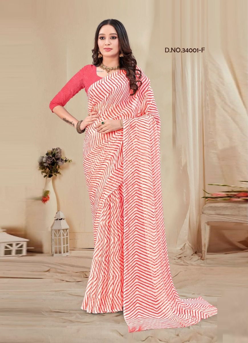 STAR CHIFFON LEHERIYA 1 - CATALOG # 51431 (SET OF 6 SAREES) STAR CHIFFON LEHERIYA 1 - CATALOG # 51431 (SET OF 6 SAREES)