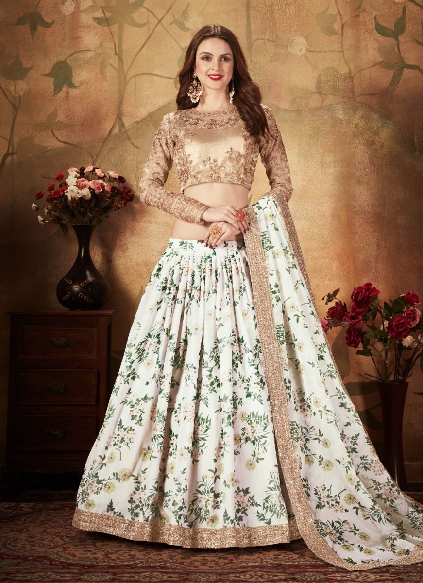 FLORAL 1 - CATALOG # 51486 (SET OF 10 LEHENGAS (SEMI-STITCHED)) FLORAL 1 - CATALOG # 51486 (SET OF 10 LEHENGAS (SEMI-STITCHED))
