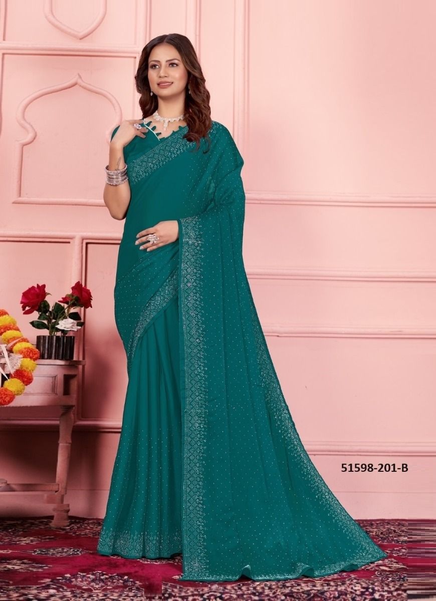 COLORS OF 201 - CATALOG # 51598 (SET OF 8 SAREES)