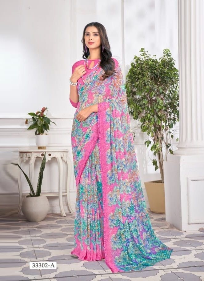 RAGAA GEORGETTE 9 - CATALOG # 51527 (SET OF 12 SAREES)