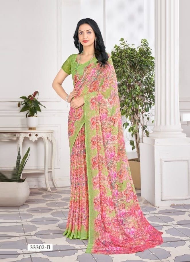 RAGAA GEORGETTE 9 - CATALOG # 51527 (SET OF 12 SAREES)
