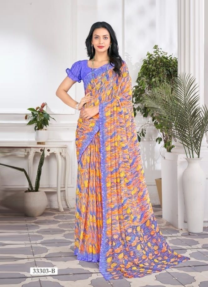 RAGAA GEORGETTE 9 - CATALOG # 51527 (SET OF 12 SAREES)