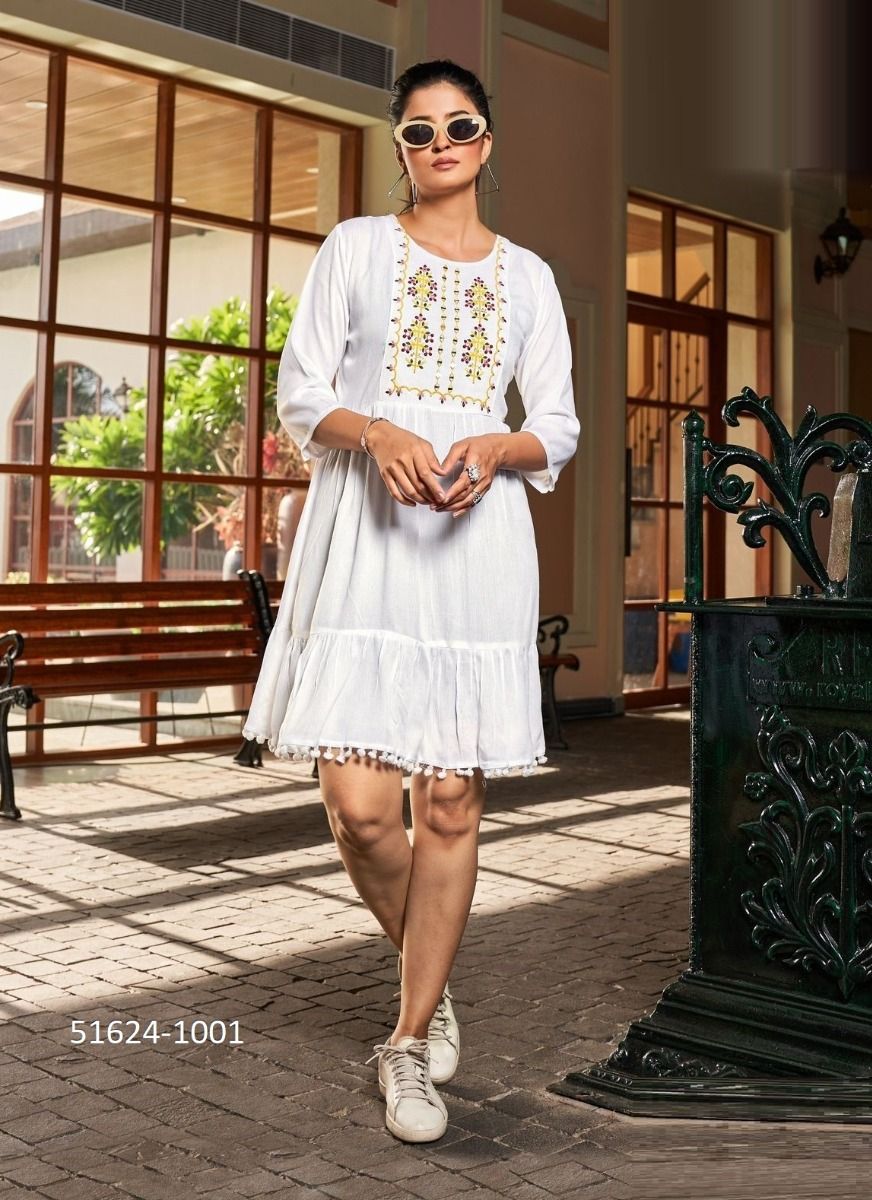 ELLIE - CATALOG # 51624 (SET OF 4 READYMADE KURTIS) ELLIE - CATALOG # 51624 (SET OF 4 READYMADE KURTIS)