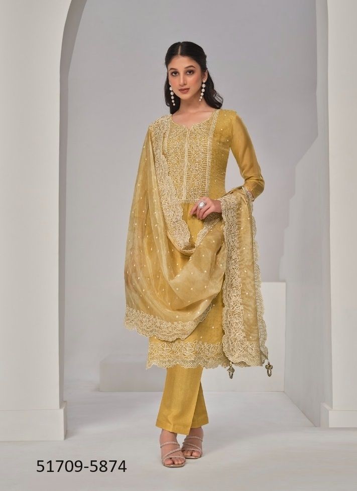 SAMIRAH - CATALOG # 51709 (SET OF 6 SEMI-STITCHED SUITS)