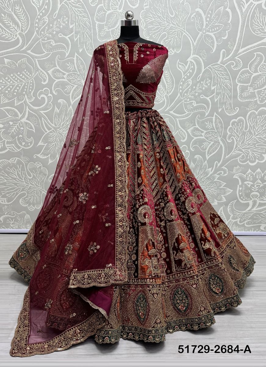SERIES 2684 - CATALOG # 51729 (SET OF 2 LEHENGAS (SEMI-STITCHED)) SERIES 2684 - CATALOG # 51729 (SET OF 2 LEHENGAS (SEMI-STITCHED))