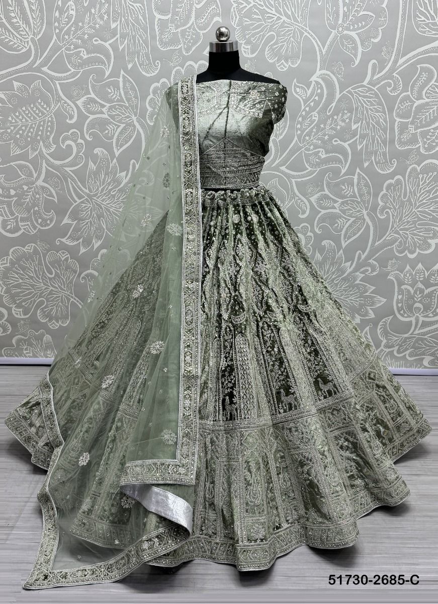 SERIES 2685 - CATALOG # 51730 (SET OF 4 LEHENGAS (SEMI-STITCHED)) SERIES 2685 - CATALOG # 51730 (SET OF 4 LEHENGAS (SEMI-STITCHED))
