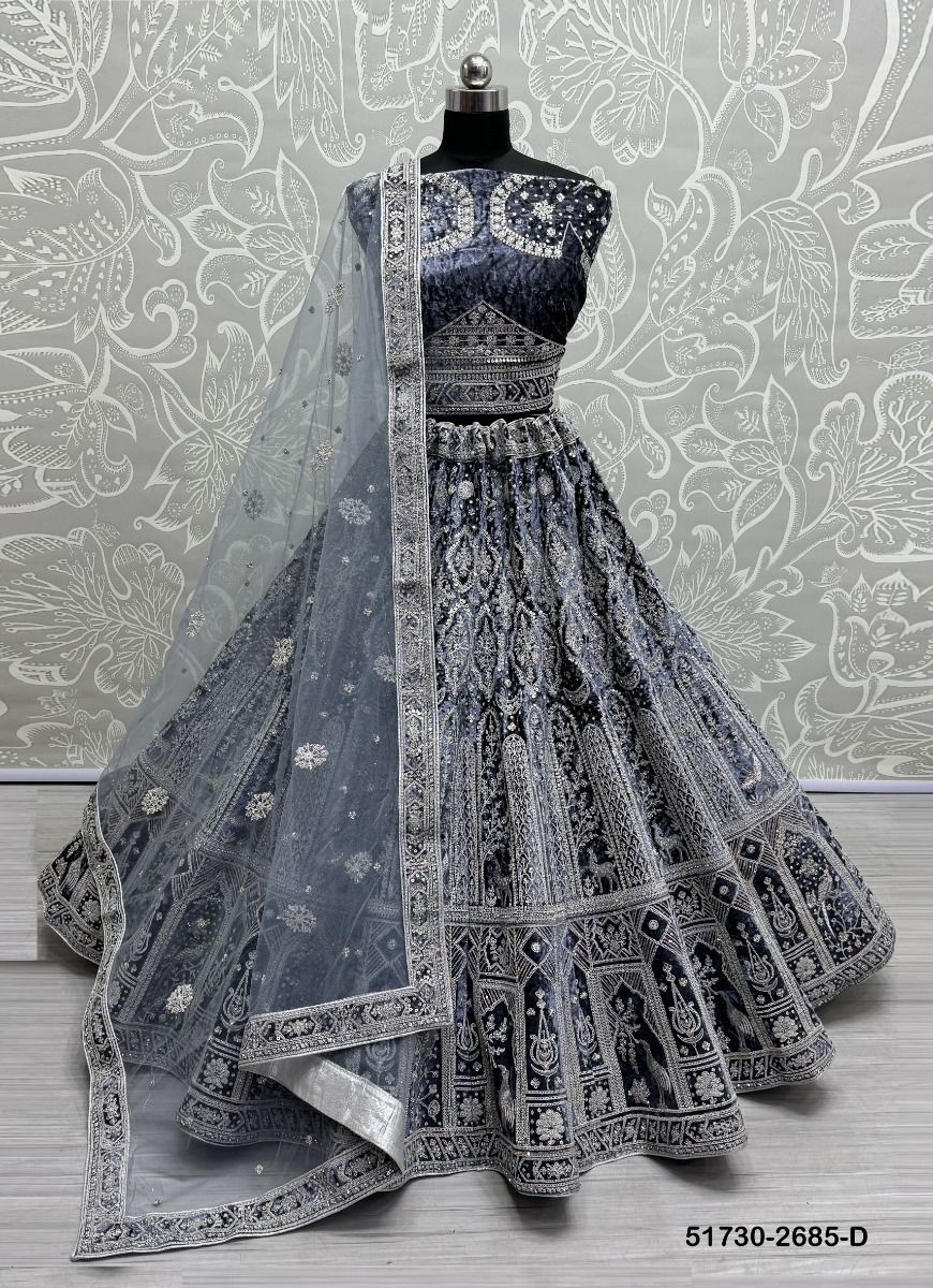 SERIES 2685 - CATALOG # 51730 (SET OF 4 LEHENGAS (SEMI-STITCHED)) SERIES 2685 - CATALOG # 51730 (SET OF 4 LEHENGAS (SEMI-STITCHED))